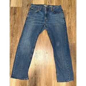 DENIZEN by Levi's Men's Blue Medium Wash Straight Relaxed Fit Jeans 33x30 SKU-75
